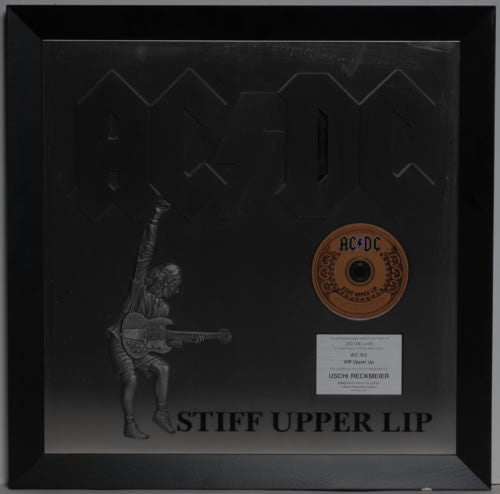 AC/DC Stiff Upper Lip Official 2000 German in-house Platinum Award