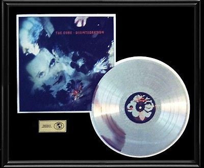 THE CURE DISINTEGRATION RARE GOLD RECORD PLATINUM DISC LP ALBUM FRAME