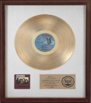 THE DOORS RIAA GOLD RECORD AWARD