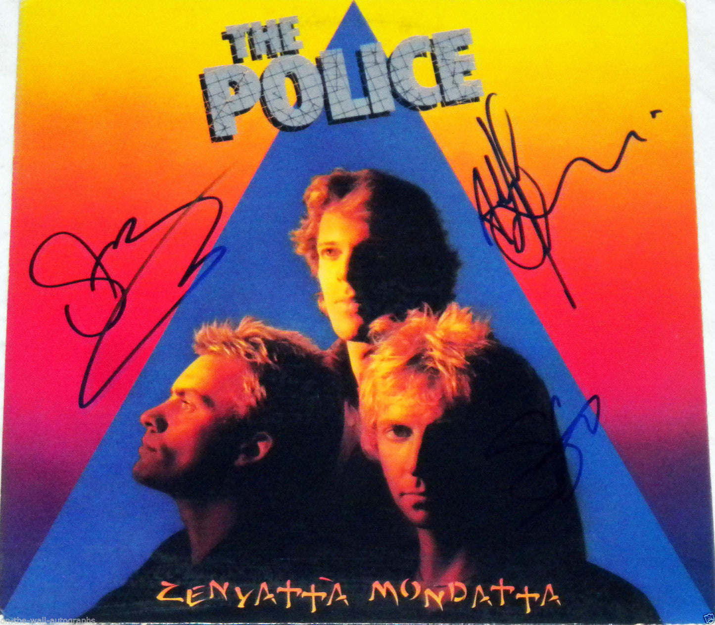 THE POLICE HAND SIGNED AUTOGRAPHED ZENYATTA MONDATTA ALBUM BY ALL 3! W/PROOF+COA