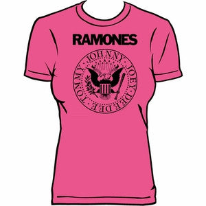 THE RAMONES FUCHSIA PRESIDENTIAL SEAL WOMEN'S T-SHIRT