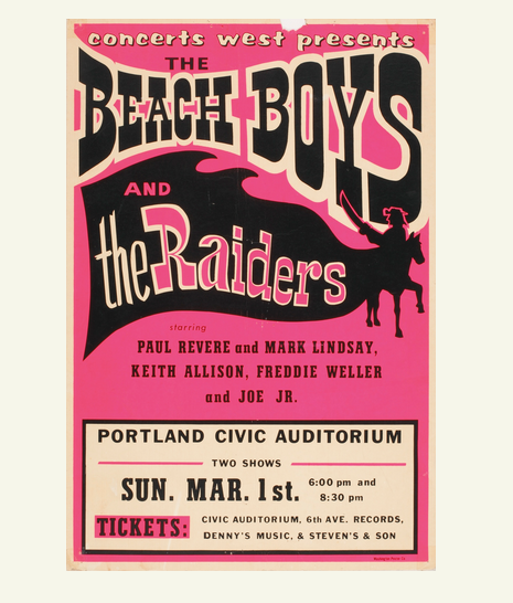 The Beach Boys Poster of the Concert at Civic Auditorium