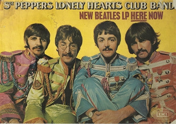 Beatles Rare British EMI Promotional Poster For Sgt. Peppers Lonely Hearts Club Band 1967