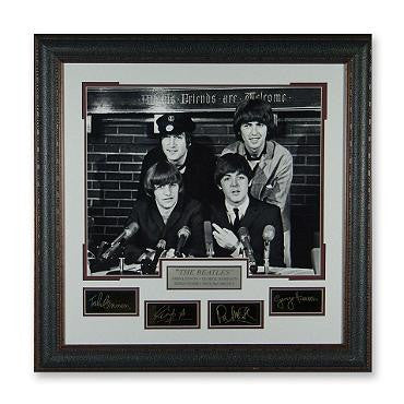 The Beatles Laser Engraved Signature Framed Wall Décor