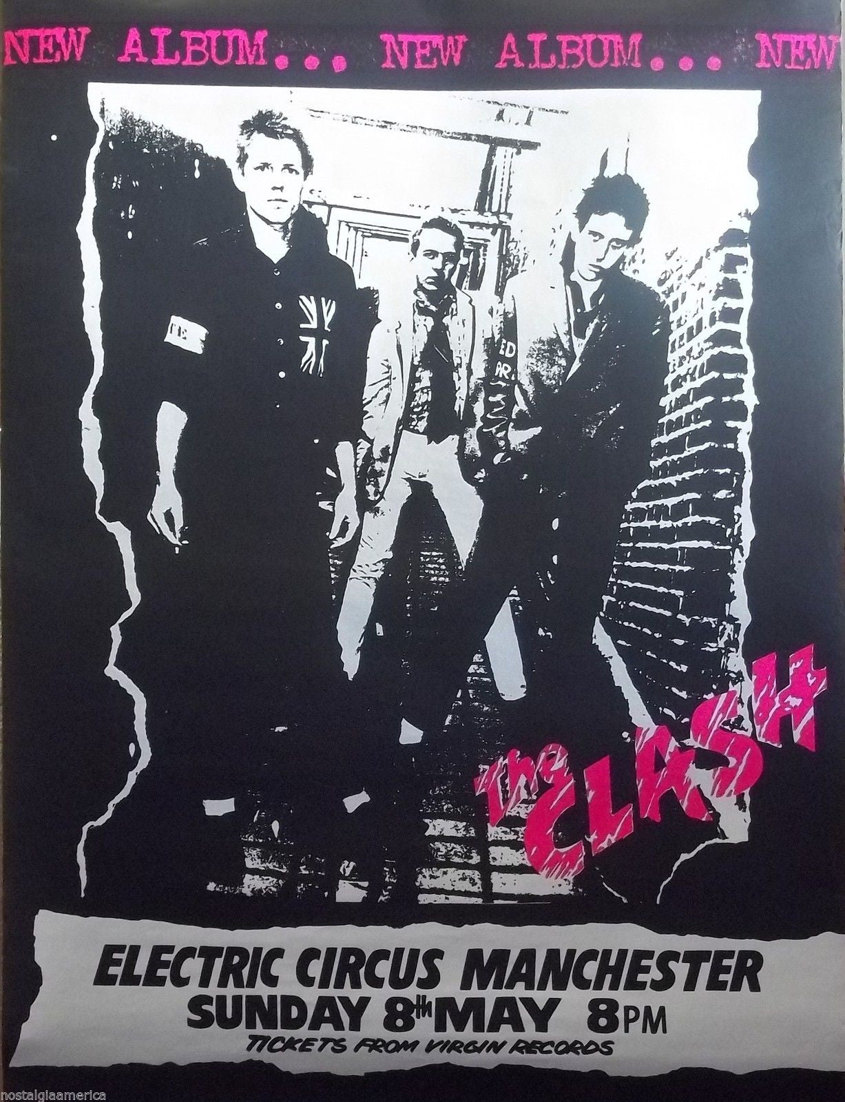 The Clash 30x40 Electric Circus Manchester Poster 1977
