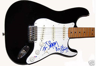 The Clash Autographed Signed Guitar x2 Mick Jones & Paul Simonon
