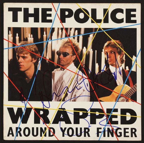 The Police Signed "Wrapped Around Your Finger" Promotional Album