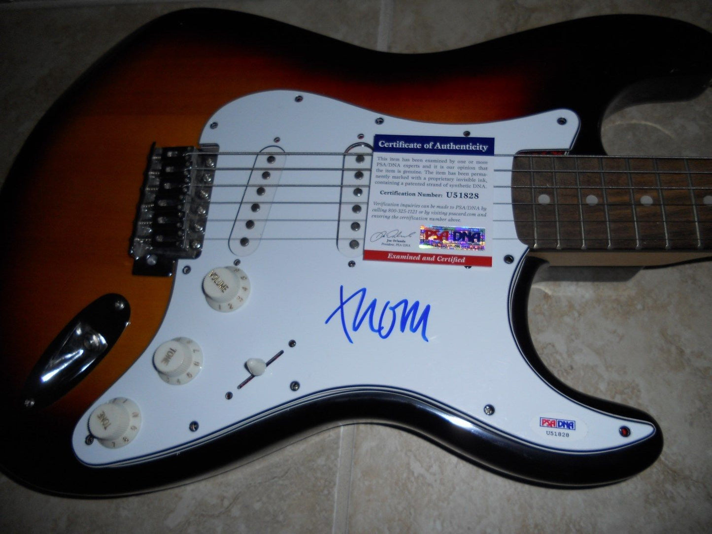Thom Yorke Radiohead Signed Autographed Electric Guitar PSA Certified