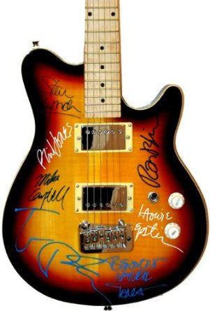 Tom Petty And The Heartbreakers Band autographed guitarl