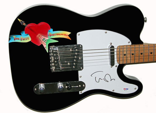 Tom Petty Autograph Signed Heartbreakers Airbrushed Guitar PSA DNA COA- STUNNING