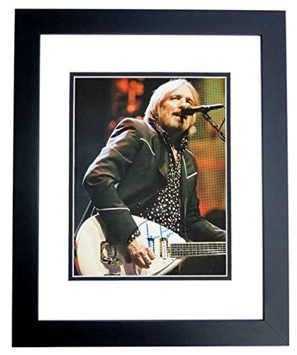 Tom Petty Autographed / Hand Signed 11x14 Concert Photo BLACK CUSTOM FRAME
