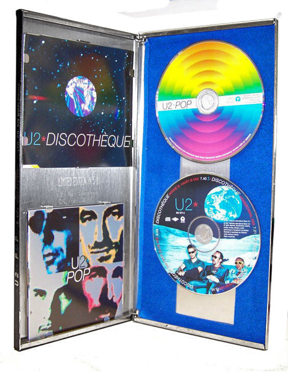 U2 - "POP + DISCOTEQUE" CD + CDs METAL BOX ONLY 8 WORLDWIDE NEW MINT
