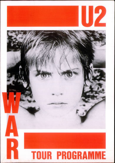 U2 War Postergramme + Concert Ticket UK tour programme