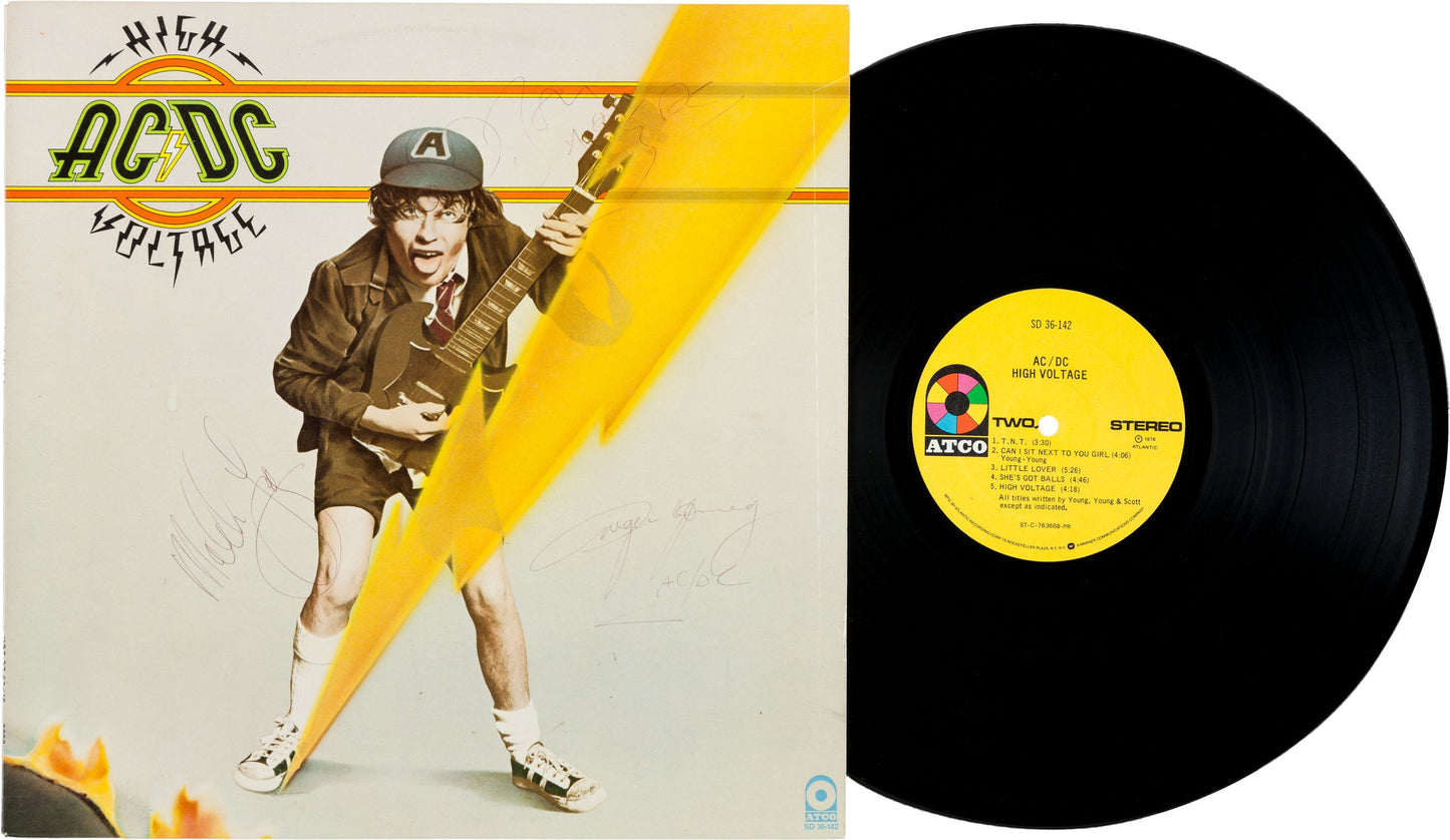 AC/DC Band-Signed High Voltage LP