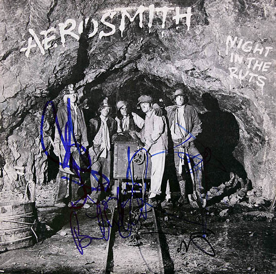 Aerosmith Autographed Full Band Signed Night in Ruts Album UACC