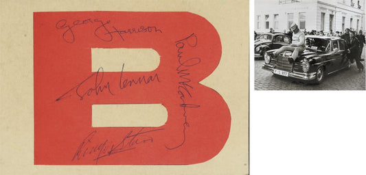 The Beatles Cardboard Sign Embellished