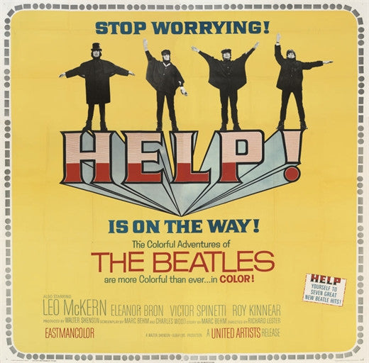 The Beatles Help! U.S. 1965 Cinema Poster