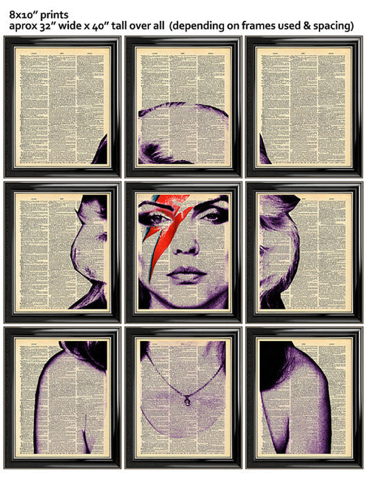 BLONDIE STARDUST Debbie Harry LARGE collage 8x10s Print Dictionary Page
