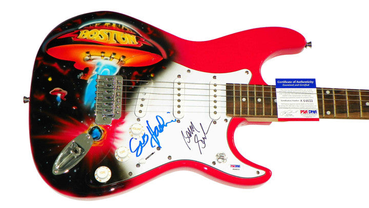 Boston Autographed Signed Airbrushed Guitar PSA