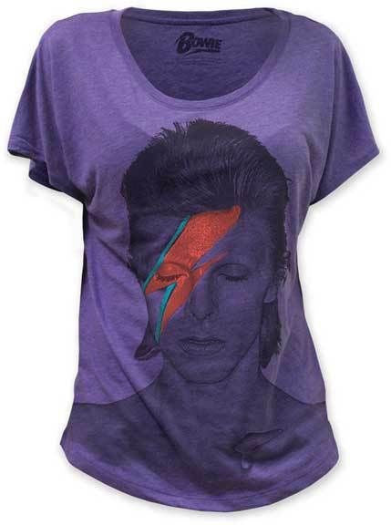 David Bowie Aladdin Sane Women's Dolman T-shirt - Purple