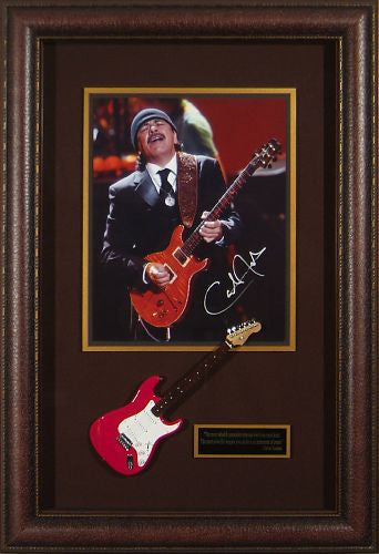 Carlos Santana Signed Concert Photo Framed Display