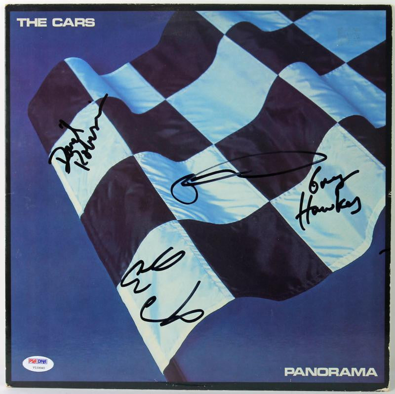 CARS (4) OCASEK, HAWKES, EASTON & ROBINSON SIGNED ALBUM COVER W/ VINYL PSA/DNA V10640