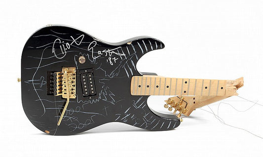 THE CARS ELLIOT EASTON SMASHED GUITAR