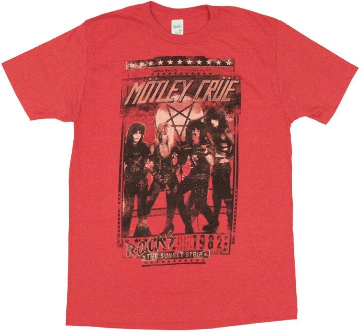 Motley Crue Sunset Strip T Shirt Sheer