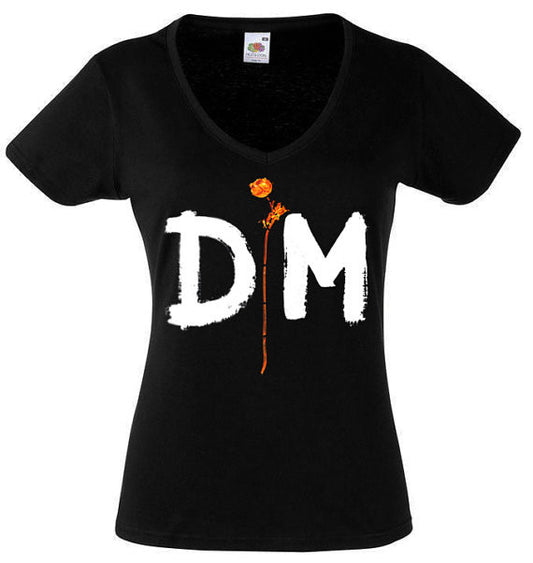 DEPECHE MODE - WOMENS' BLACK T-SHIRT FRUIT OF THE LOOM - HIGH QUALITY DTG