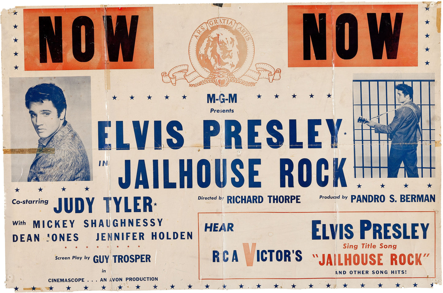 Elvis Presley - A Rare and Early Promotional Poster Related to Jailhouse Rock