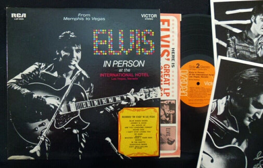 FROM MEMPHIS TO VEGAS Elvis Presley 1969 RCA 2-LP NM w/2-BONUS PHOTOS