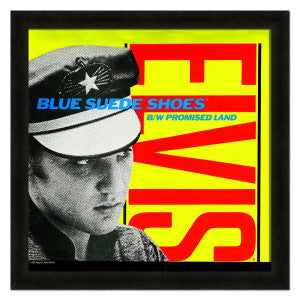 Elvis Blue Suede Shoes Framed 20x20 Album Cover Art