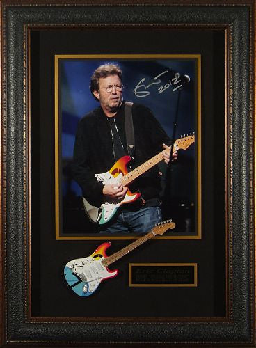 Eric Clapton Signed 11x14 Concert Photo Framed Display