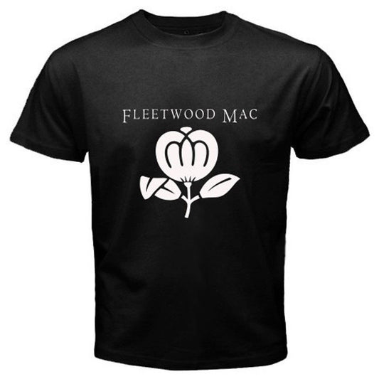 FLEETWOOD MAC Greatest Hits Logo Blues Rock Men's Black T-Shirt