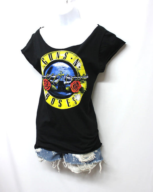 Guns n Roses Bullet Tee Scoop Neck by Julia Takai