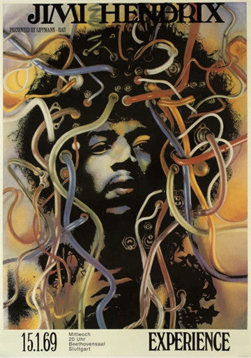 Jimi Hendrix Promotional Poster January 1969