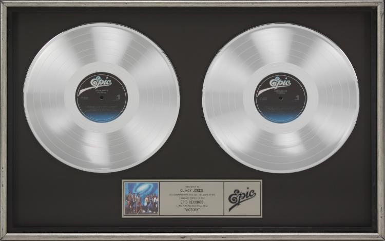 Lot 46: THE JACKSONS "MULTI-PLATINUM" RECORD AWARD