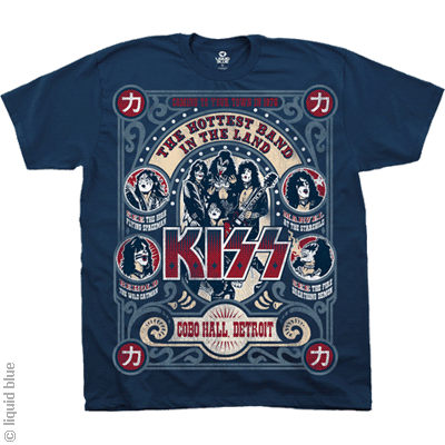 Kiss 'Cobo Hall' Adult Rock T-Shirt