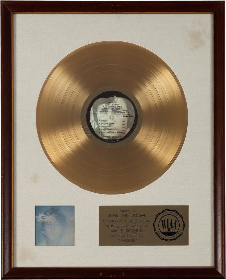 John Lennon Imagine RIAA Gold Record Award