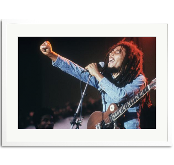 Bob Marley On Stage Framed Print