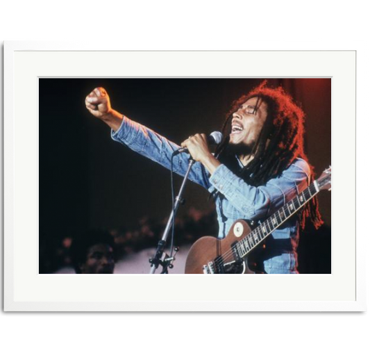 Bob Marley On Stage Framed Print