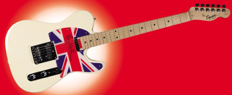 PAUL McCARTNEY SIGNED UNION JACK GUITAR