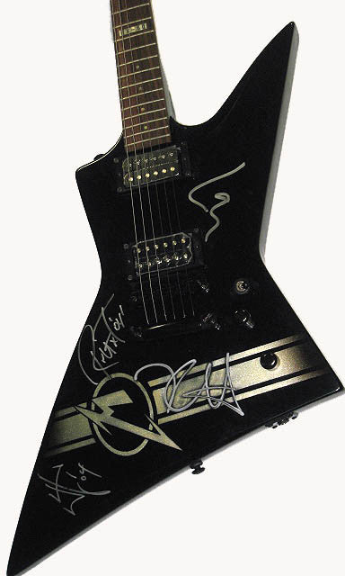 Metallica Airbrushed Autographed ESP LTD EX-50 Guitar x4