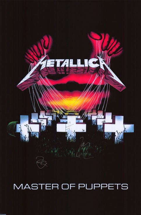 Metallica: Master of Puppets 24x36 Inches Autographed Music Poster