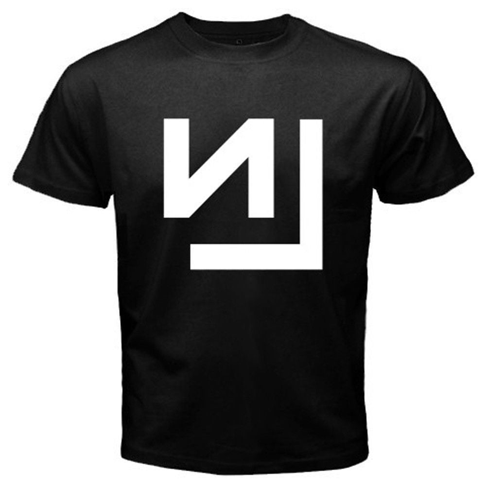 NIN NINE INCH NAILS Rock Band Tour Logo Men's White Black T-Shirt Size S-3XL