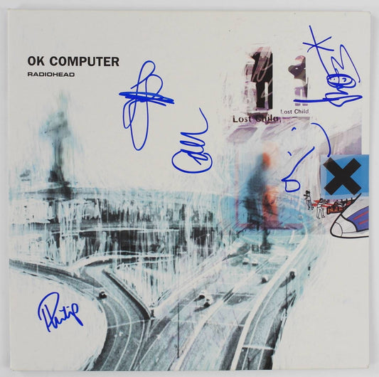 RADIOHEAD Signed Autograph "OK Computer" Album Record LP by All 5 Thom Yorke +