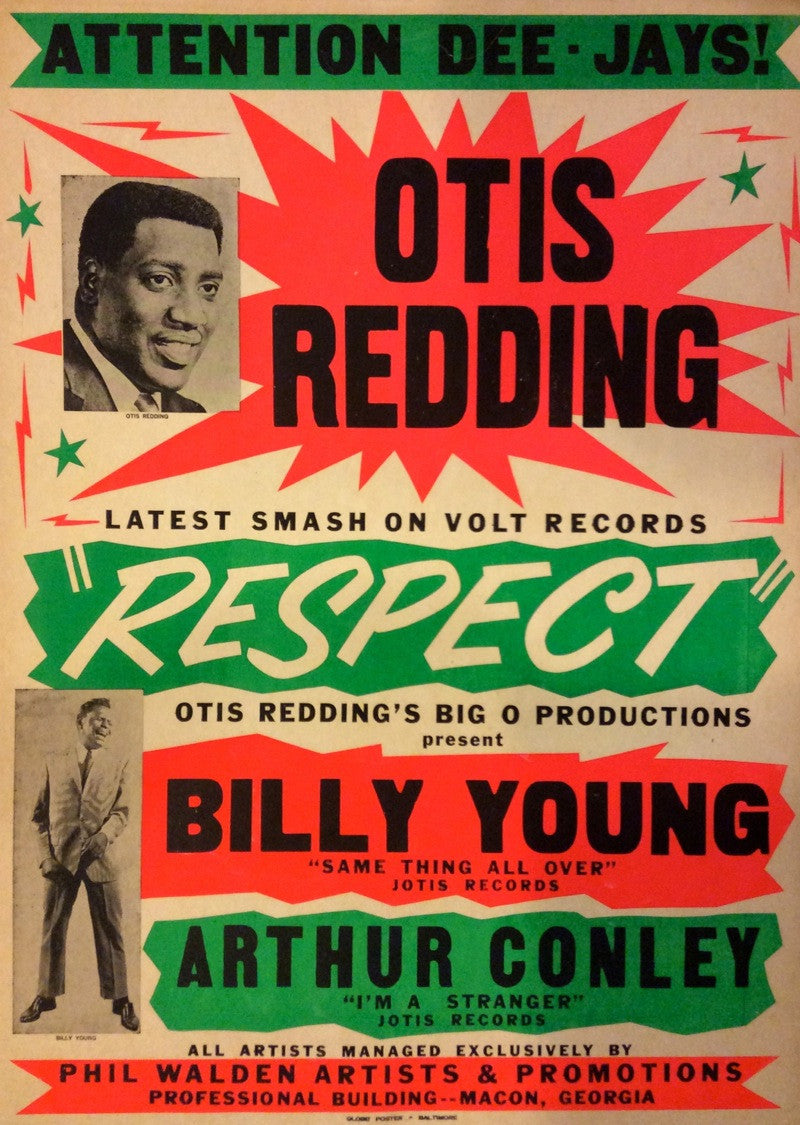 Otis Redding – 1965 “Respect” Boxing-Style Globe Promotional Poster