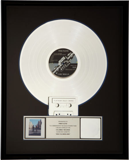 Pink Floyd RIAA Platinum Record Award for Wish You Were Here.
