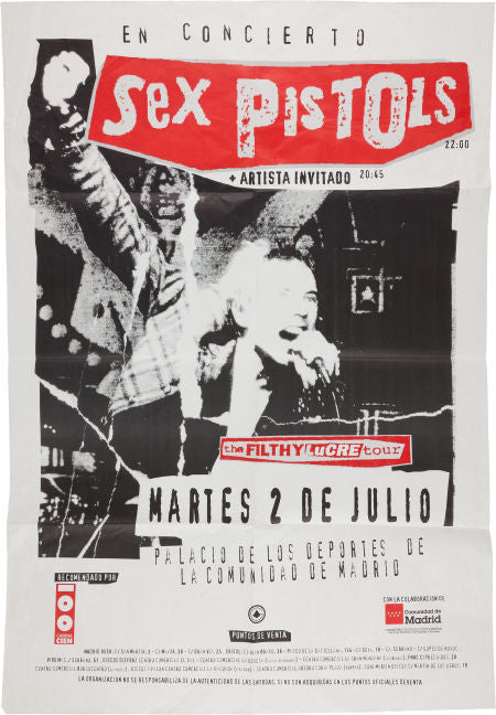 Sex Pistols "Filthy Lucre Tour" Subway Poster (Spain, 1996).