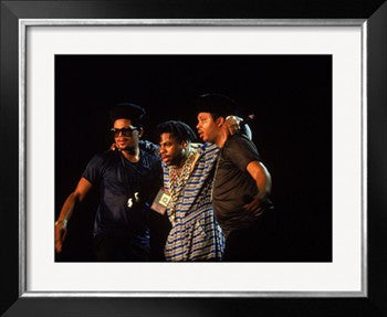 Rap Group Run DMC Onstage: Darryl Mcdaniels, Jason Mizell and Joe Simmons